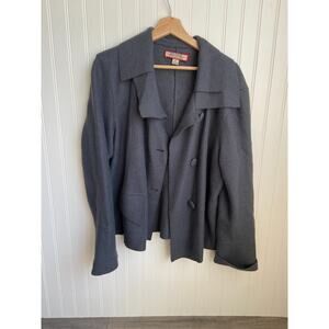 Beyond Threads Alpaca Wool Cardigan M Jacket Buttons Pocket Brown Lagenlook Peru